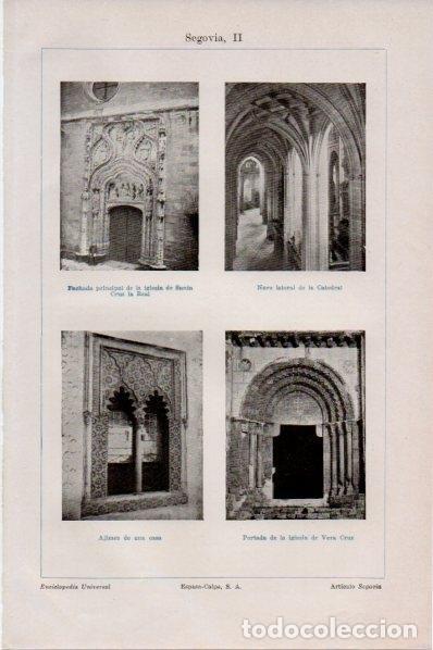 Postais: LAMINA V11662: Iglesias de Santa Cruz y Vera Cruz en Segovia - Varios