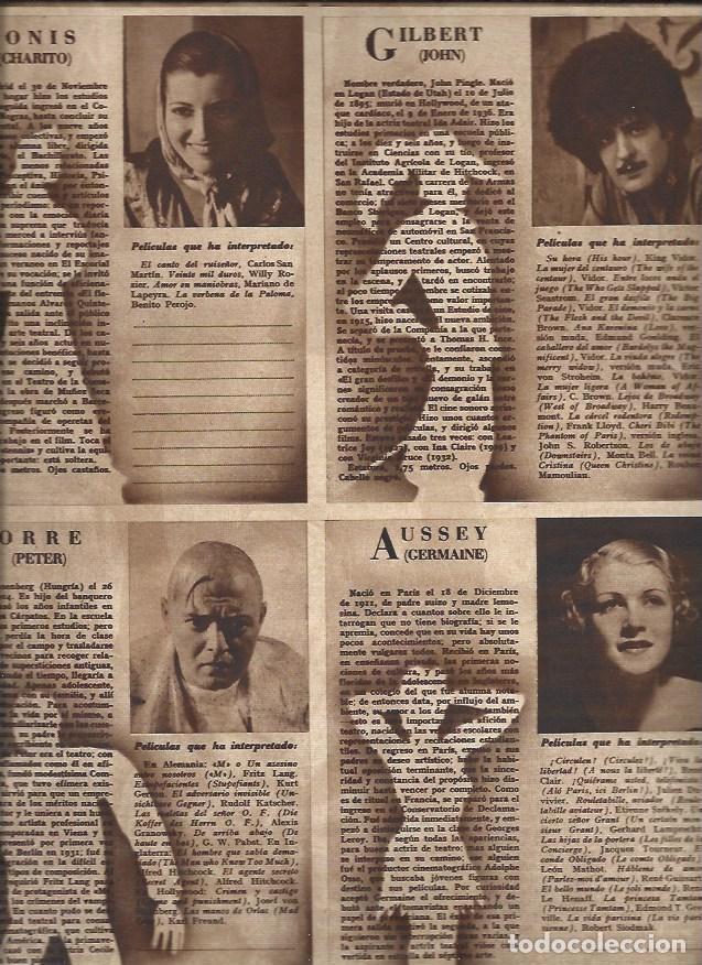 Postcards: LAMINA 30948: Charito Leonis, John Gilbert, Peter Lorre y Germaine Aussey - VVAA
