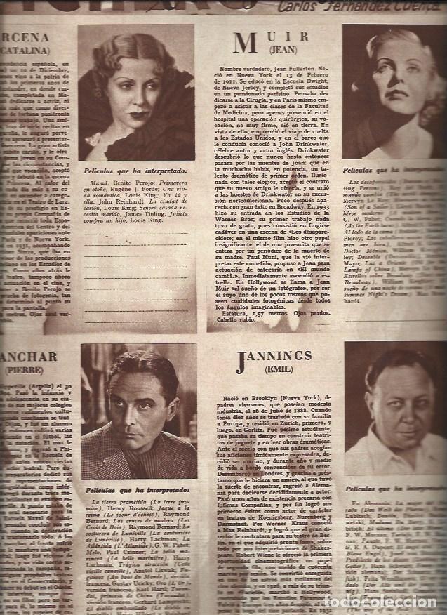 Cartes Postales: LAMINA 30862: Catalina Barcena, Jean Muir, Pierre Blanchar y Emil Jannings - VVAA