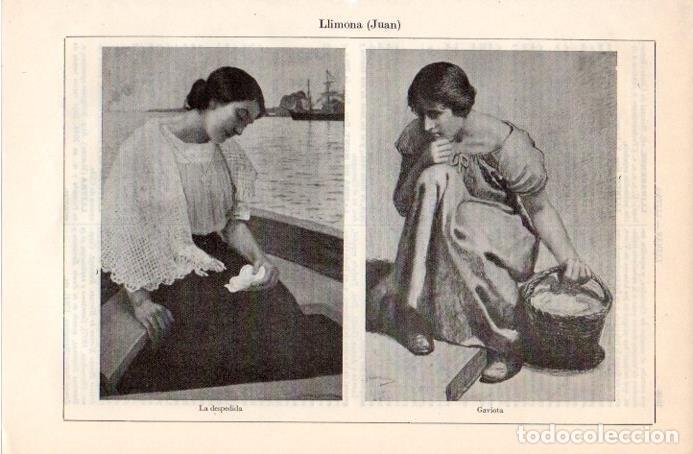 Cartoline: LAMINA V09072: La despedida y gaviota, por Juan Llimona - Varios