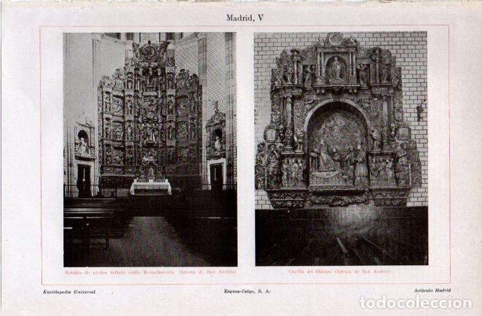 Postais: LAMINA V09083: Iglesia de San Andres, Madrid - Varios