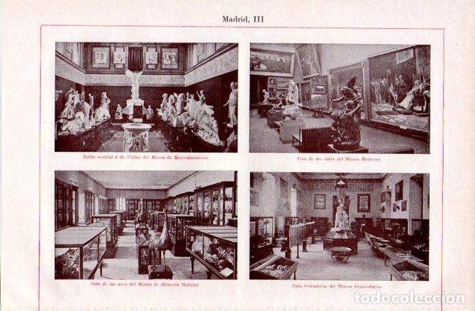 Postcards: LAMINA V09047: Salas de los Museos Moderno, Arqueologico e Historia Natural en Madrid - Varios