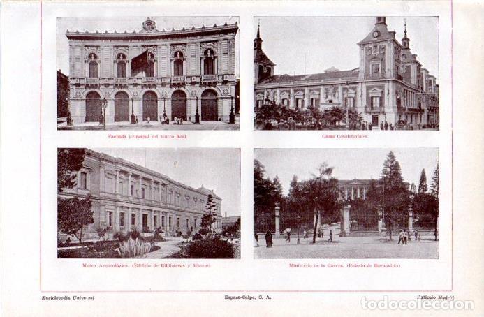 Postkarten: LAMINA V09044: Teatro Real, Ayuntamiento y Museo Arqueologio, Madrid - Varios