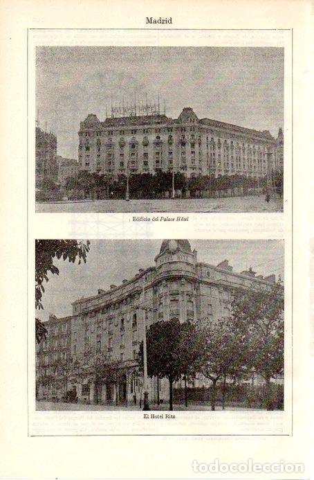 Postkarten: LAMINA V09039: Palace Hotel y hotel Ritz en Madrid - Varios