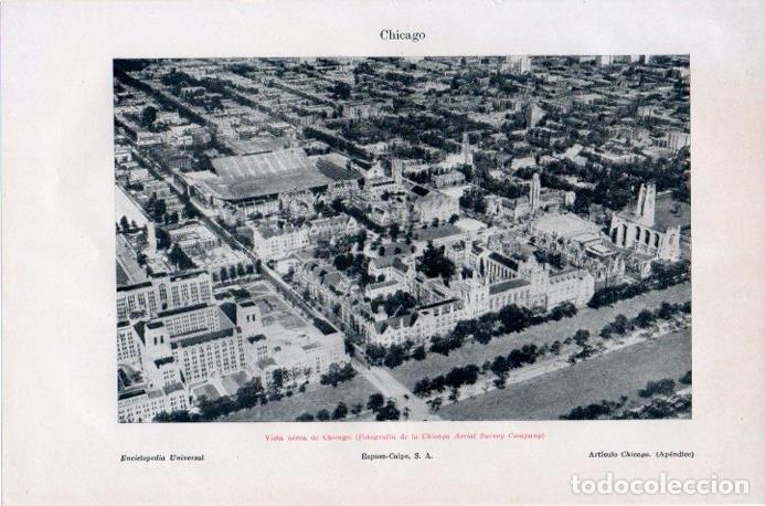 Postcards: LAMINA V09204: Vista aerea de Chicago - Varios