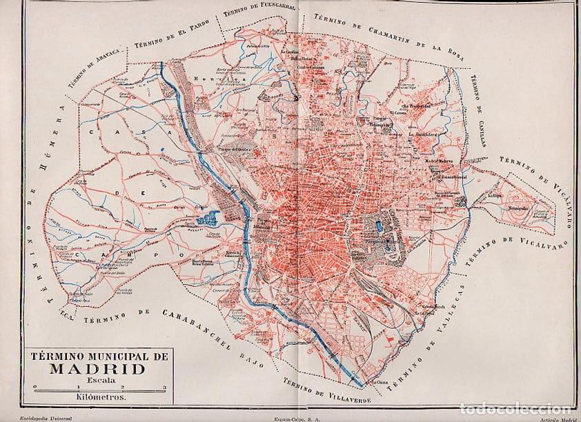 Postais: LAMINA V09237: Mapa termino municipal de Madrid - Varios