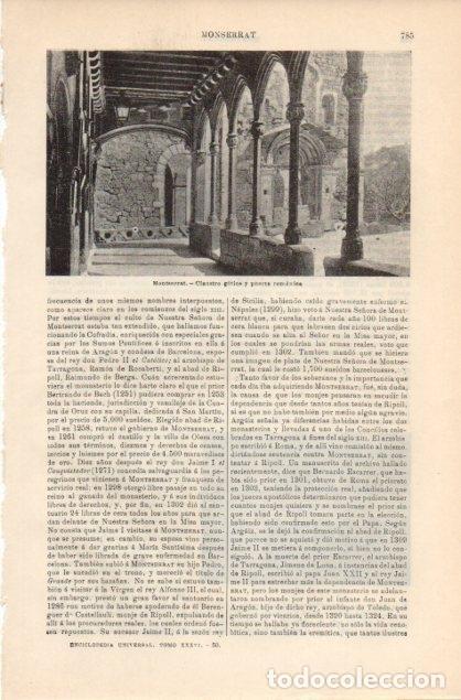 Postkarten: LAMINA V12889: Claustro gotico de Montserrat, Barcelona - Varios
