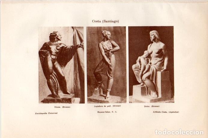 Postales: LAMINA V09142: Estatuas, por Santiago Costa - Varios