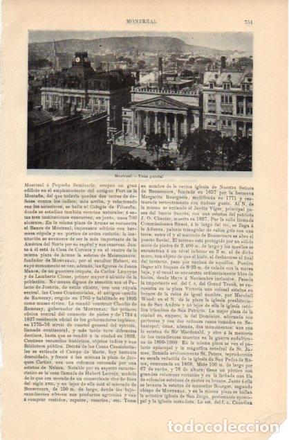 Postkarten: LAMINA V12875: Vista parcial de Montreal - Varios