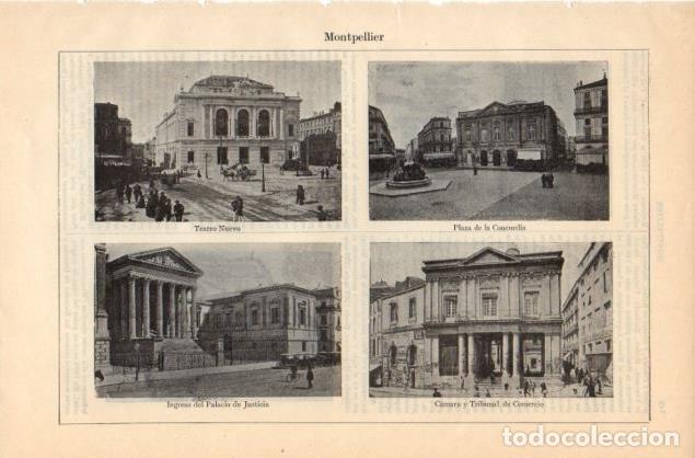 Cartoline: LAMINA V12870: Vistas varias de Montpellier - Varios