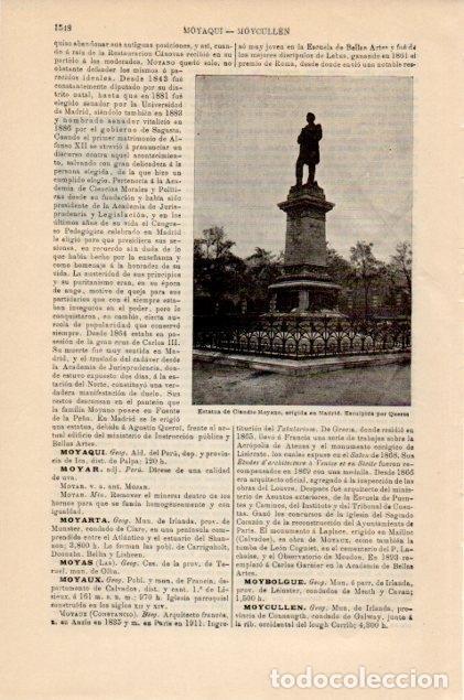 Postkarten: LAMINA V13024: Estatua de Claudio Moyano en Madrid - Varios