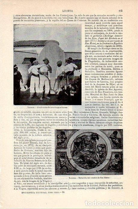 Postales: LAMINA V08824: Conduccion de una tinaja al horno en Lucena, Sevilla - Varios