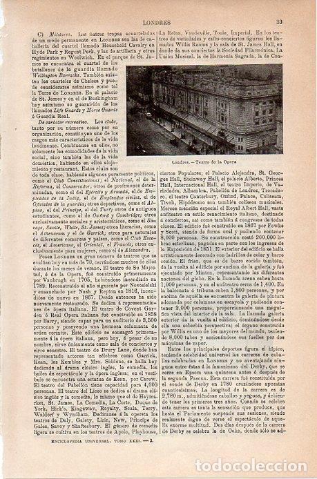 Postales: LAMINA V08716: Teatro de la Opera, Londres - Varios