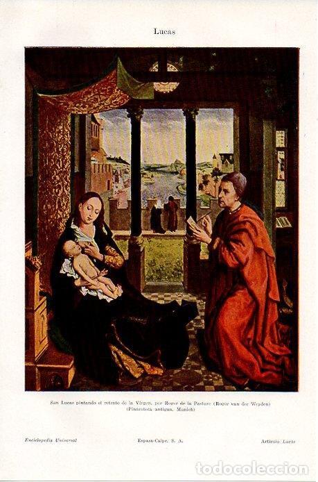 Postkarten: LAMINA V08821: San Lucas pintando el retrato de la Virgen, por Roger van der Weyden - Varios