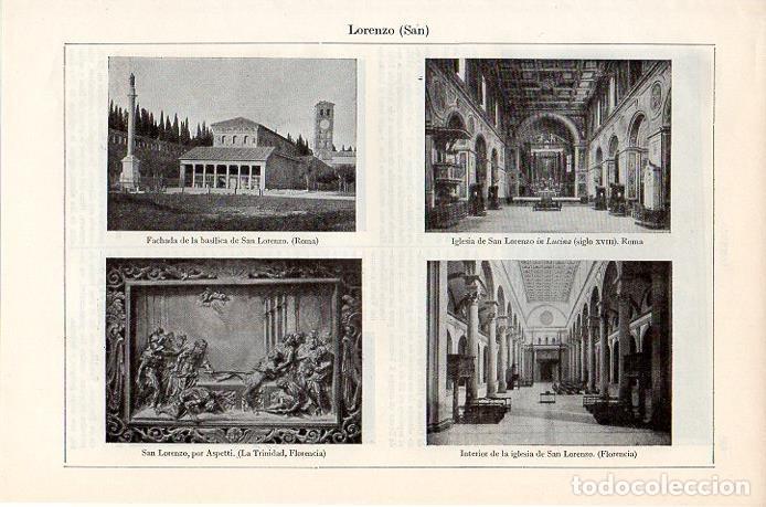 Postkarten: LAMINA V08747: Iglesias dedicadas a San Lorenzo en Roma y Florencia - Varios