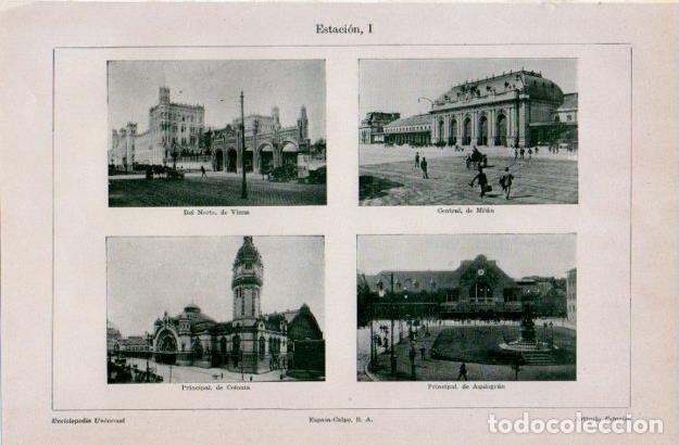 Postales: LAMINA V12556: Estacion de Viena, Milan, Colonia y Aquisgran - Varios
