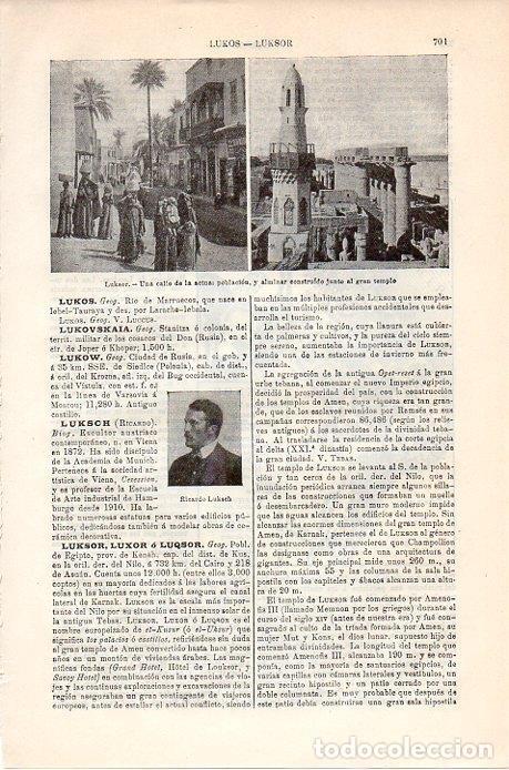 Postais: LAMINA V08902: Vistas de Luxor, Egipto - Varios