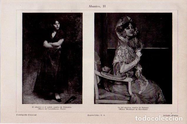 Cartoline: LAMINA V13387: La dama del abanico, por Zuloaga - Varios
