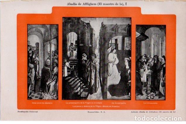 Postales: LAMINA V13380: Los gozos y dolores de la Virgen en Museo de Bruselas - Varios