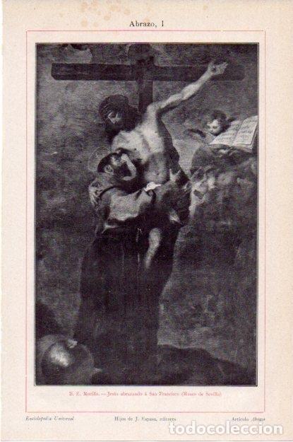 Cartoline: LAMINA V13447: Jesus abrazando a San Francisco, por Murillo - Varios