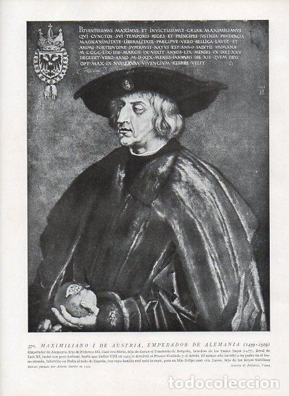 Postales: LAMINA V10027: Retrato de Maximiliano I de Austria, por Alberto Durero - Varios