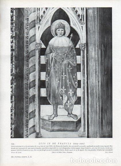Postcards: LAMINA V09970: Luis IX de Francia, fresco de Giotto - Varios