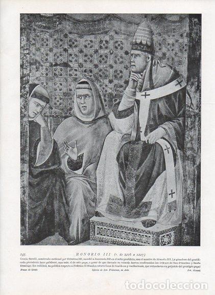 Postcards: LAMINA V09968: Honorio III, fresco de Giotto - Varios
