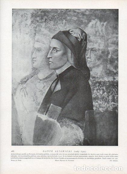 Postcards: LAMINA V09978: Dante Aliguieri, por Giotto - Varios