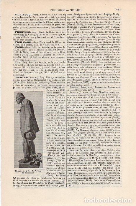 Postkarten: LAMINA V09377: Monumento a Adolfo Pichler en Innsbruck - Varios