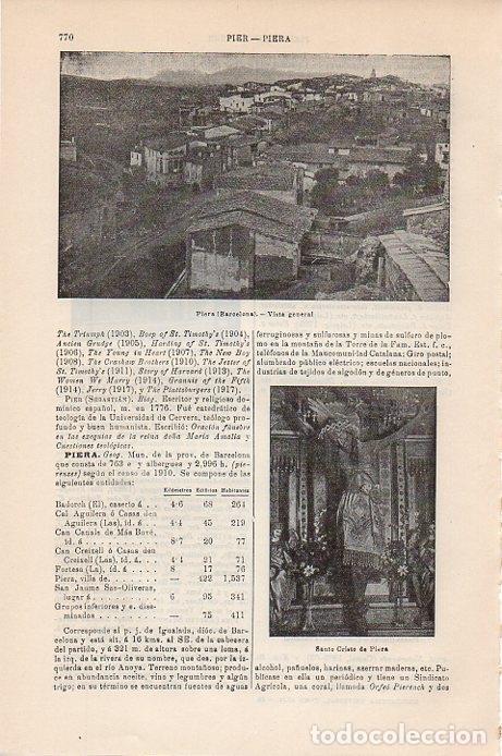 Postais: LAMINA V09418: Vista general de Piera, Barcelona - Varios