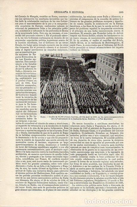 Postcards: LAMINA V09599: Desfile de jovenes fascistas abril 1936 en Roma - Varios