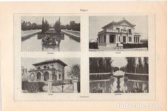 Postkarten: LAMINA V10489: Chalet y jardines Terramar en Sitges - Varios