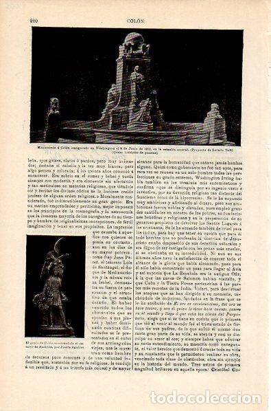 Postais: LAMINA V10606: Monumento a Colon en Washington - Varios