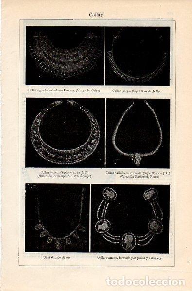 Postkarten: LAMINA V10639: Collar de Egipto, etrusco, Roma y Grecia - Varios