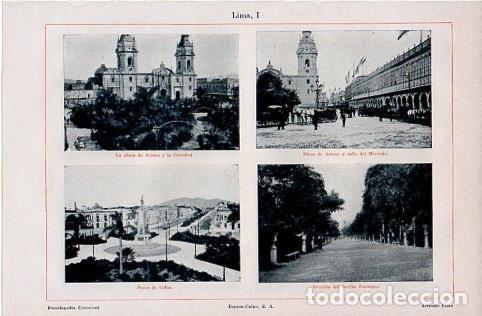 Postais: LAMINA V10115: Vistas de Lima, Peru - Varios