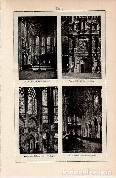 Postales: LAMINA V10148: Iglesia de Santiago en Lieja - Varios