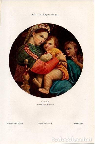 Postcards: LAMINA V10386: La Virgen de la Silla, por Rafael - Varios