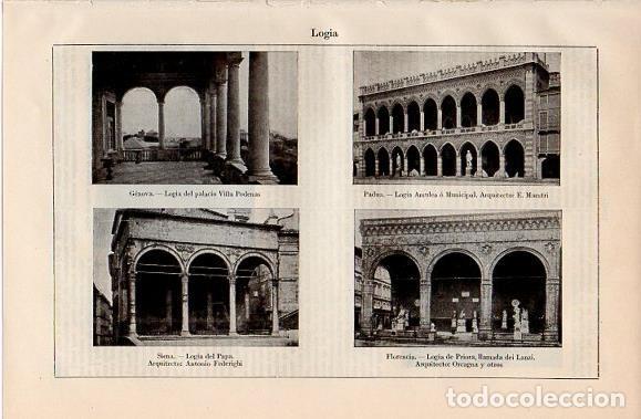 Cartoline: LAMINA V10303: Logia de Genova, Padua, Siena y Florencia - Varios