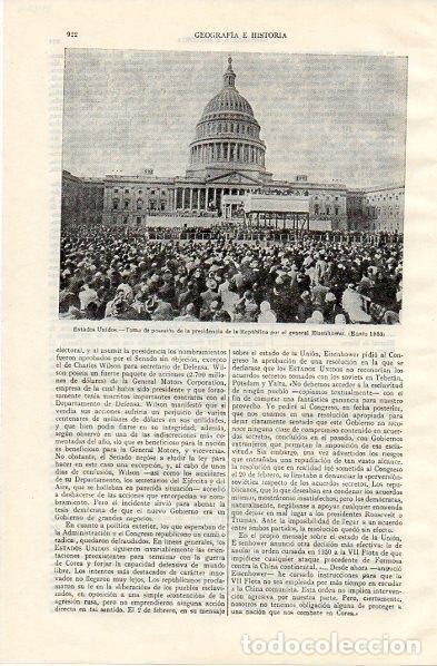 Postales: LAMINA V11044: Toma de posesion de Eisenhower en 1953 - Varios