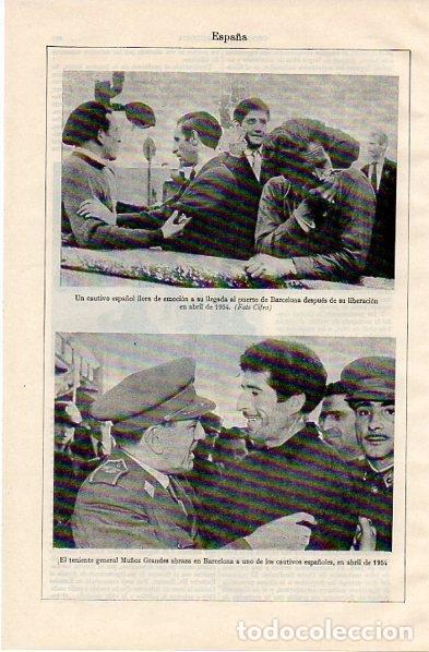 Cartes Postales: LAMINA V11029: Llegada de cautivos a Barcelona en abril de 1954 - Varios