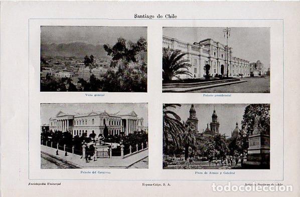 Postales: LAMINA V11253: Vistas varias de Santiago de Chile - Varios