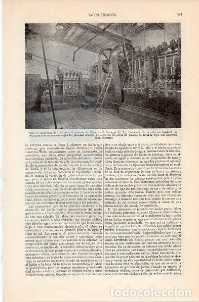 Postales: LAMINA V11308: Sala de maquinas de jabones de Hijos de E. Barange, Barcelona - Varios