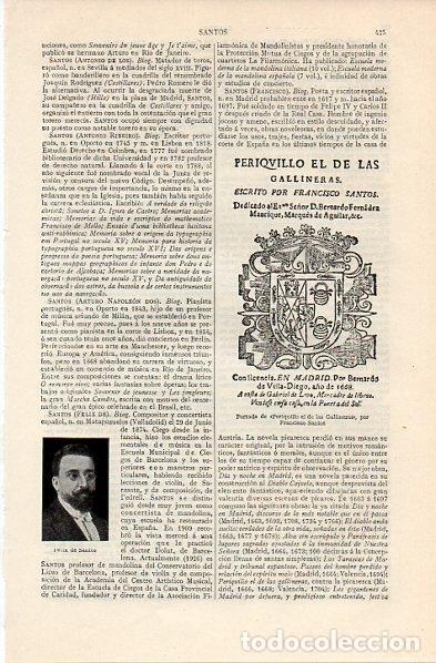 Postales: LAMINA V11291: Periquillo el de las Gallineras, por Francisco Santos - Varios
