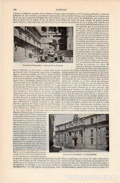 Postales: LAMINA V11232: Universidad y Plazuela de las Platerias, Santiago de Compostela - Varios
