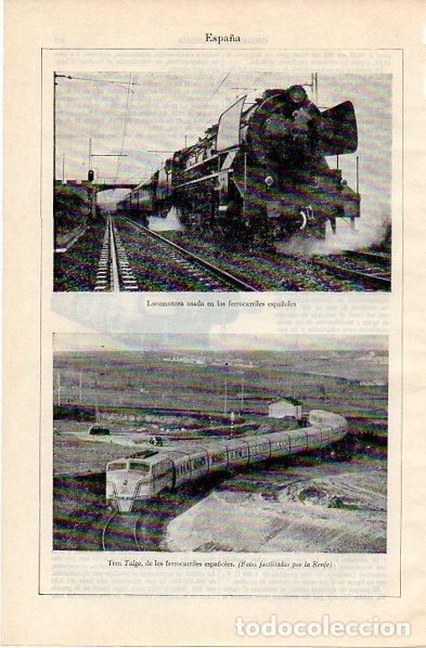 Postales: LAMINA V11002: Locomotora y tren Talgo - Varios