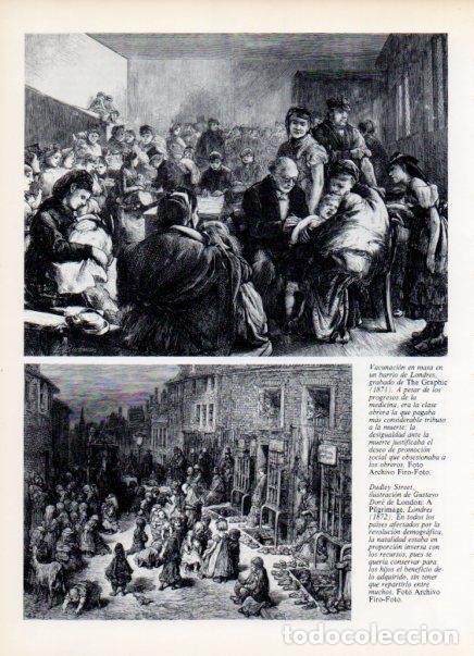 Postais: LAMINA V15066: Vacunacion en Londres grabado de The Graphic - Varios