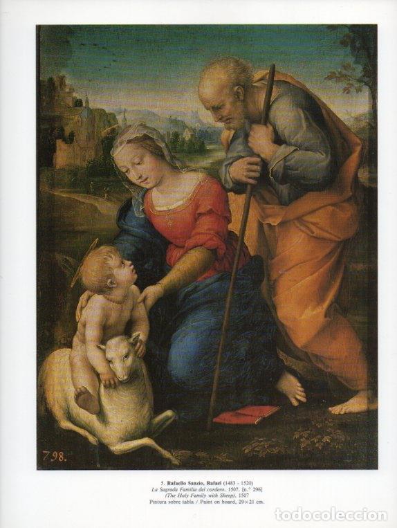 Postales: LAMINA V15834: La Sagrada Familia del cordero por Rafael - Varios