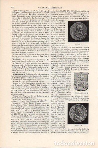 Postales: LAMINA V11866: Moneda de Celestino I y Celestino II - Varios