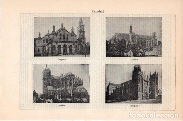 Postkarten: LAMINA V11787: Catedral de Perigueaux, Amiens, Le Mans y Poitiers - Varios