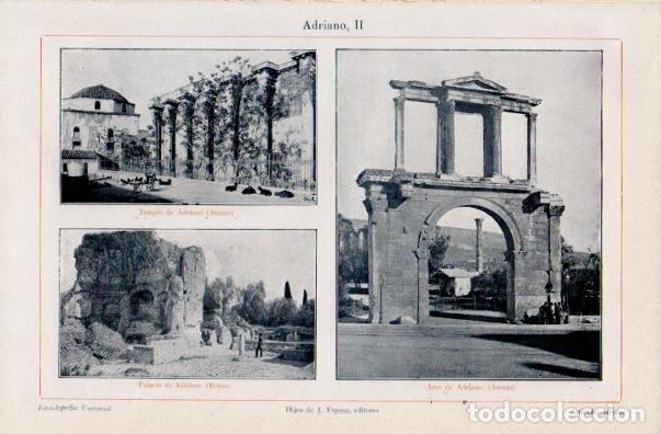 Postcards: LAMINA V16409: Arco de Adriano en Atenas y Palacio de Adriano en Roma - Varios